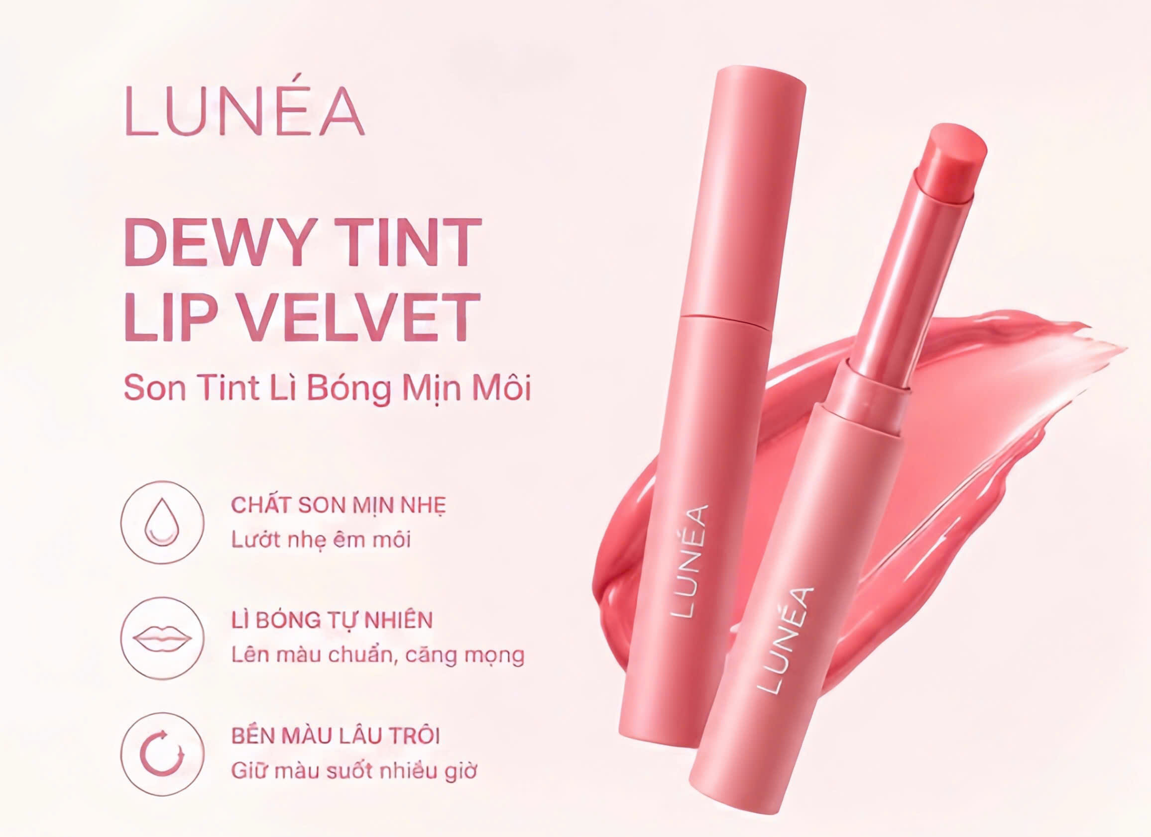 LUNÉA Everyday Glow Combo 01 Son Lip Veil Balm 01 Má hồng kem Cushion Blush - Ảnh 3