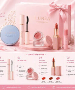 LUNÉA Pink Dream Box Combo 01 cushion 01 son dưỡng 01 son kem lì 01 má hồng kem 01